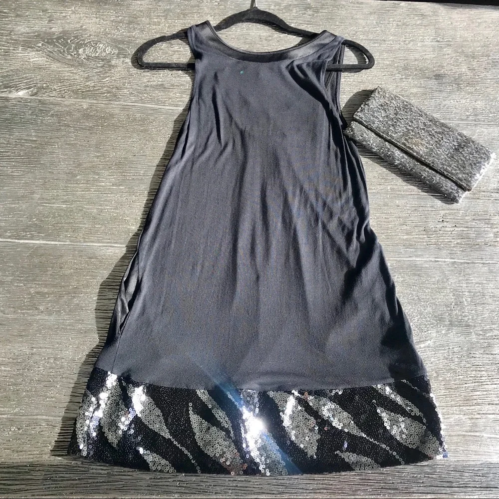 Express Black/Silver sleeveless Cocktail Dress‎